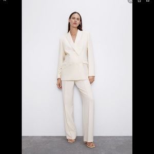 Zara Double-breasted buttoned blazer L